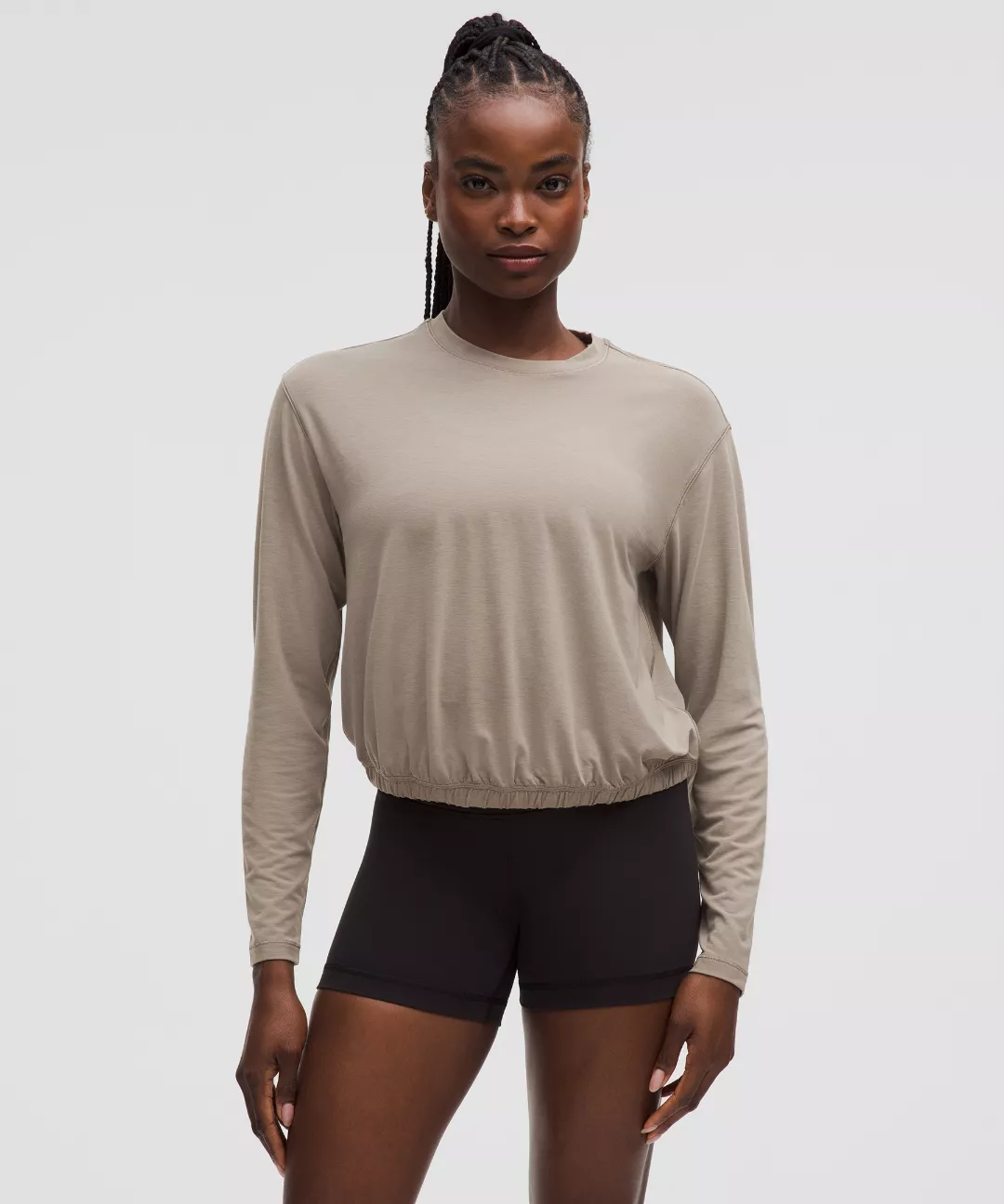 Jersey Training Elastic-Hem Long-Sleeve Shirt