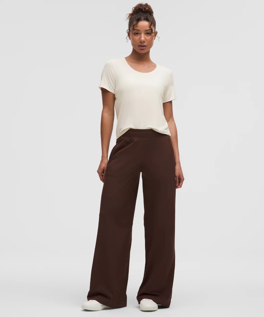 Modal-Silk Twist-Back Short-Sleeve Shirt