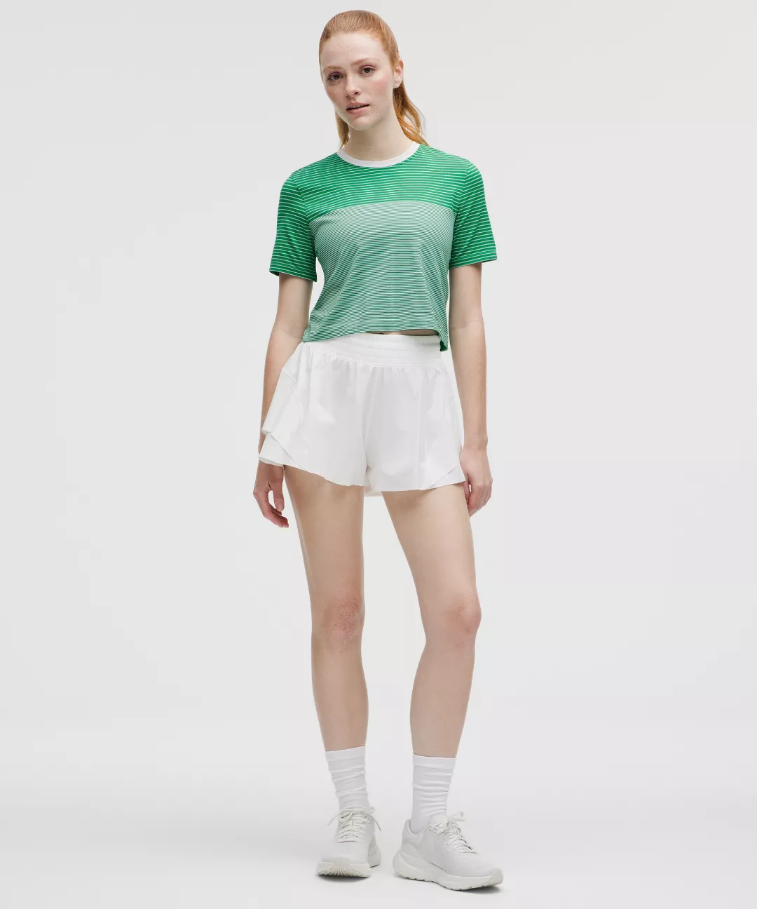 Seamless Classic-Fit Mariner Stripe Cropped T-Shirt
