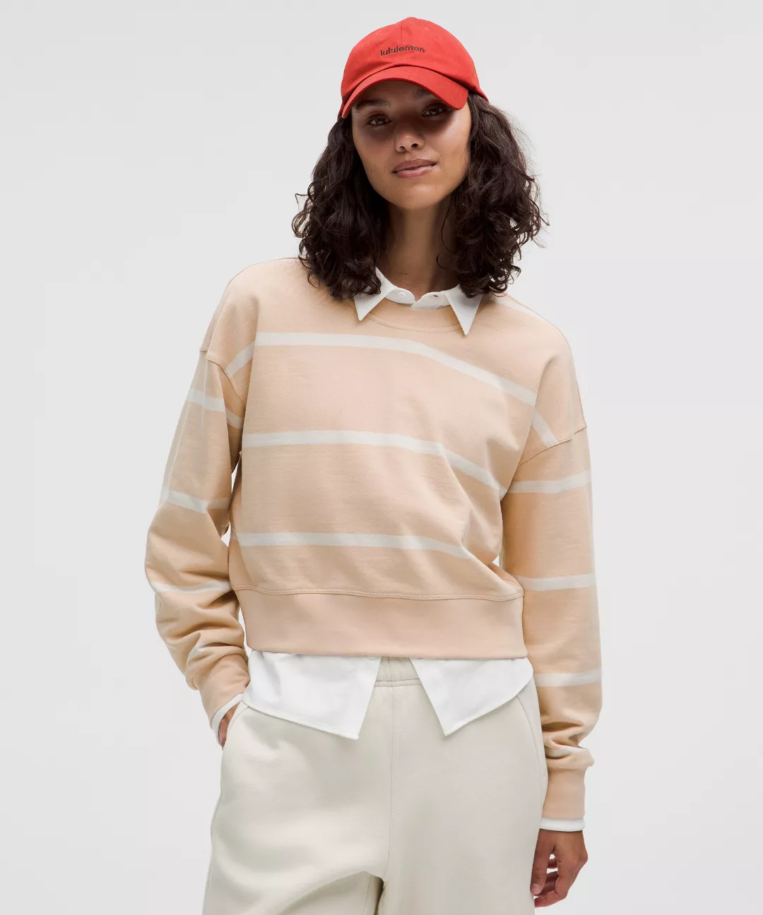 Perfectly Oversized Cropped Crew *Stripe