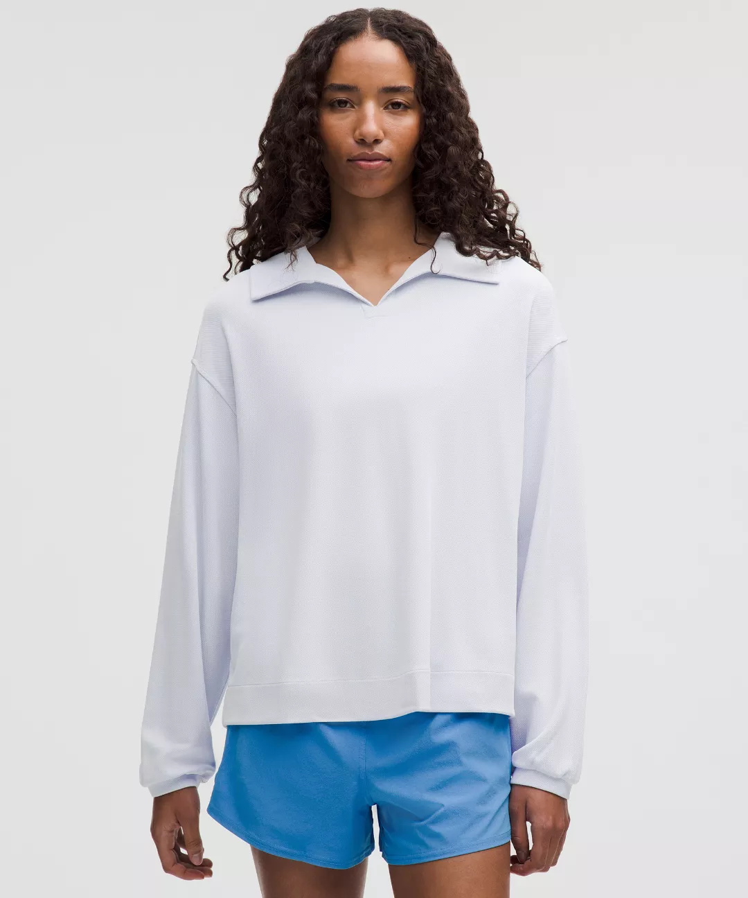 Softstreme Pique Oversized Long-Sleeve Polo Shirt