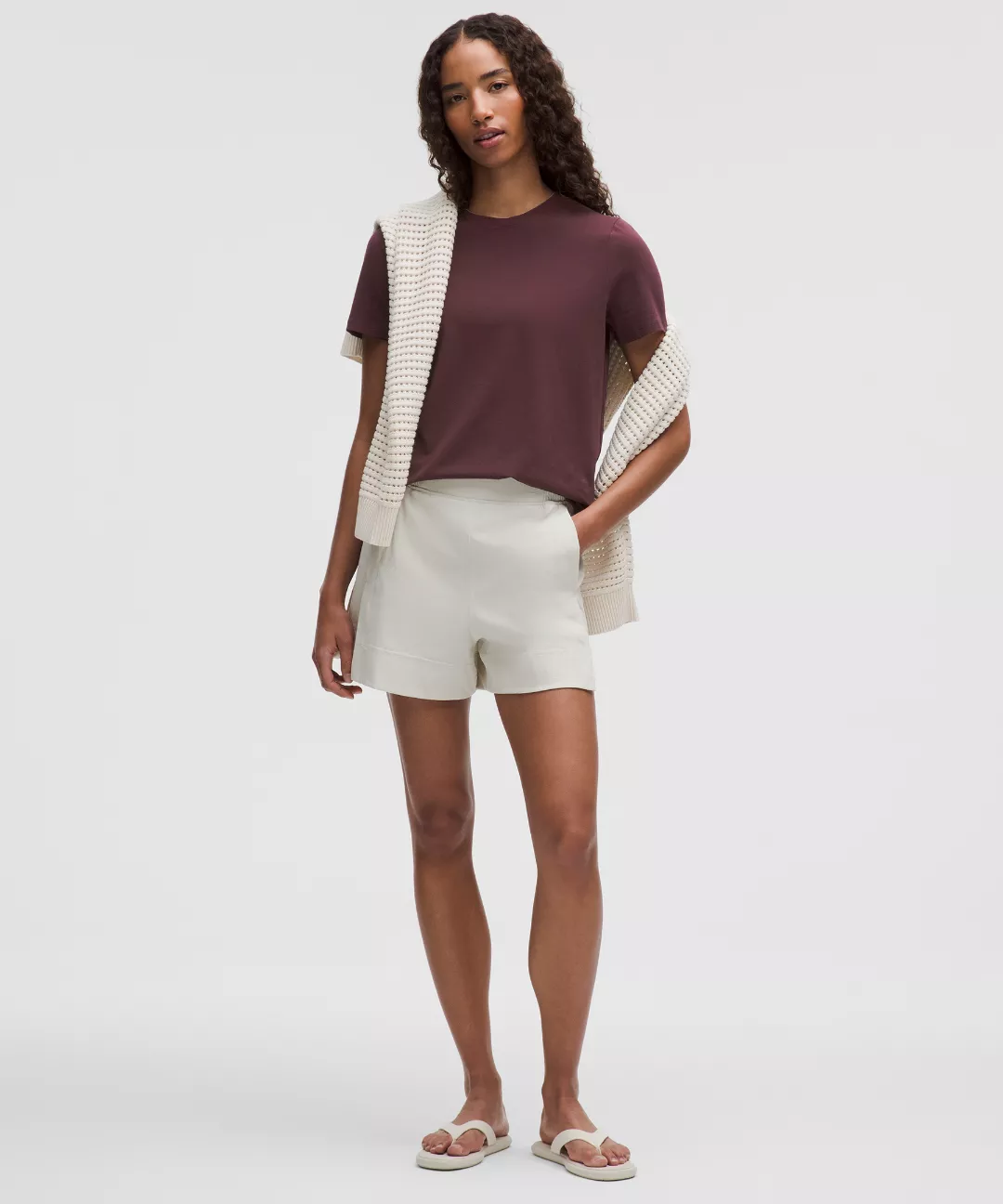 Love Curved-Hem Crewneck T-Shirt