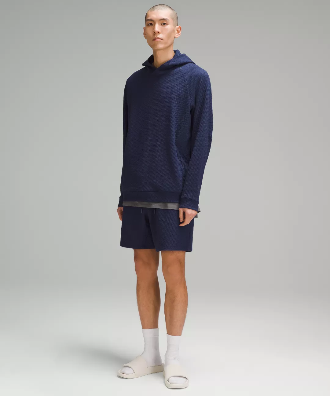 Textured Double-Knit Cotton Short 7"