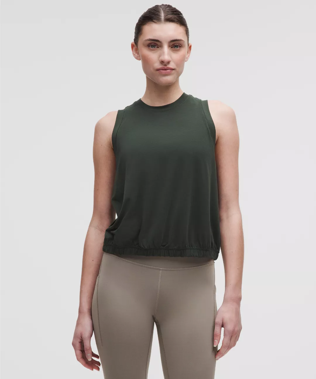 Jersey Training Elastic-Hem Tank Top