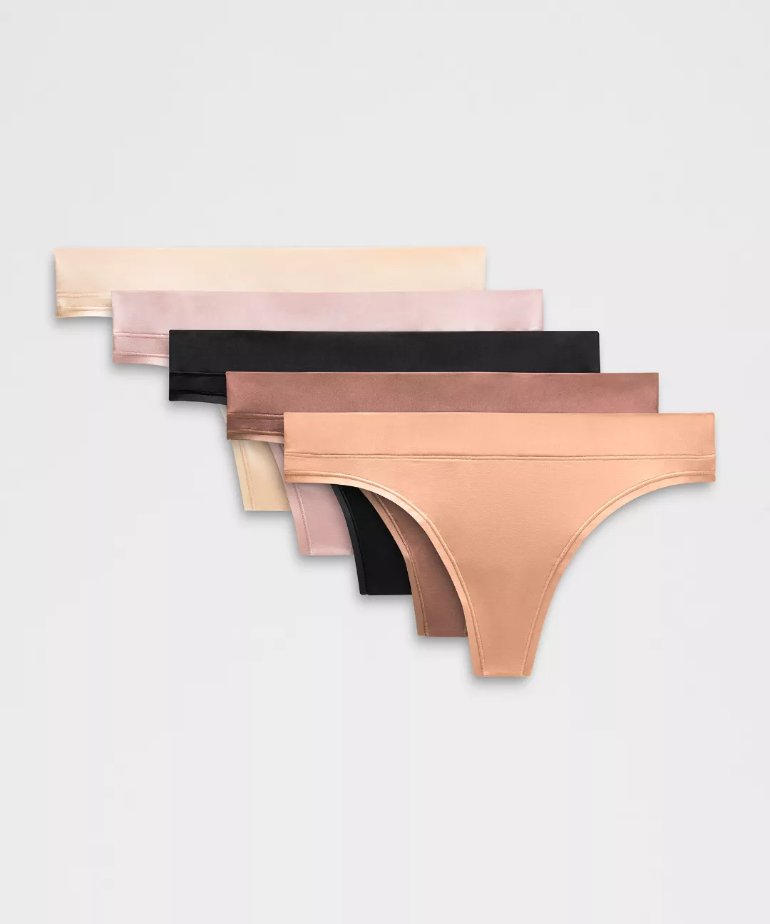 UnderEase Mid-Rise Thong Underwear *5 Pack