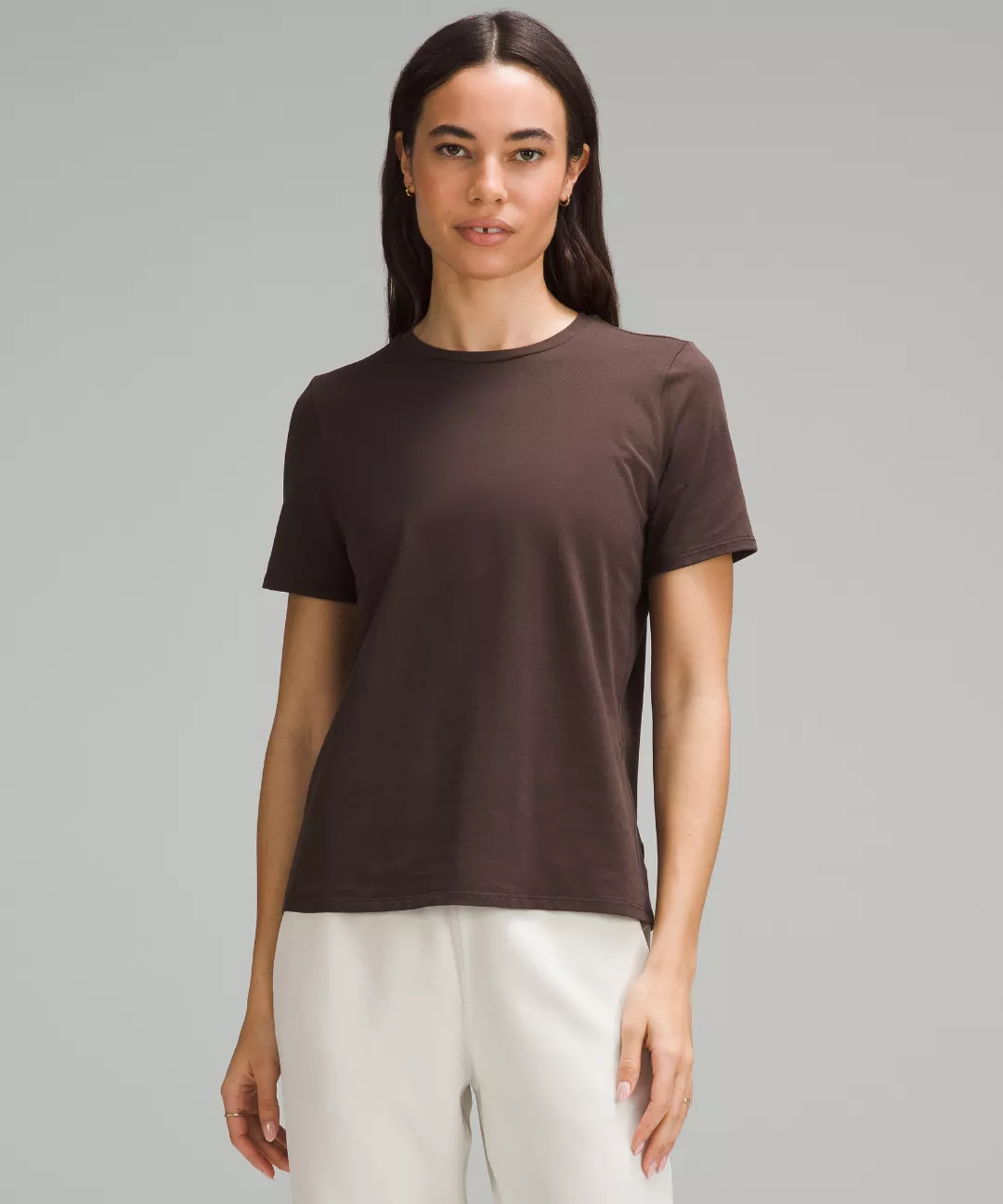Organic Cotton Straight-Hem Crewneck T-Shirt