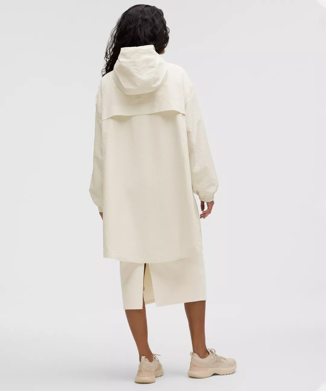 Lightweight Mid-Length Hooded Coat