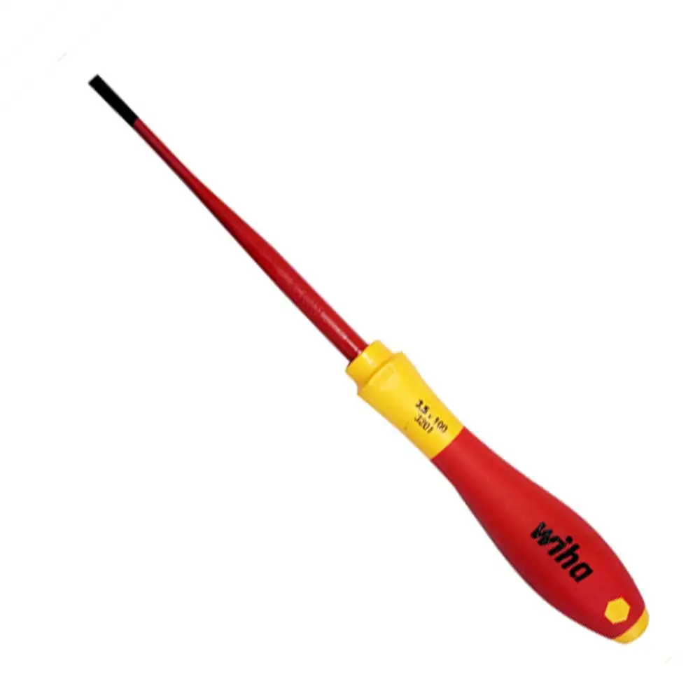 WIHA 3.5mm x 100mm Slotted VDE Insulated Screwdriver 41208