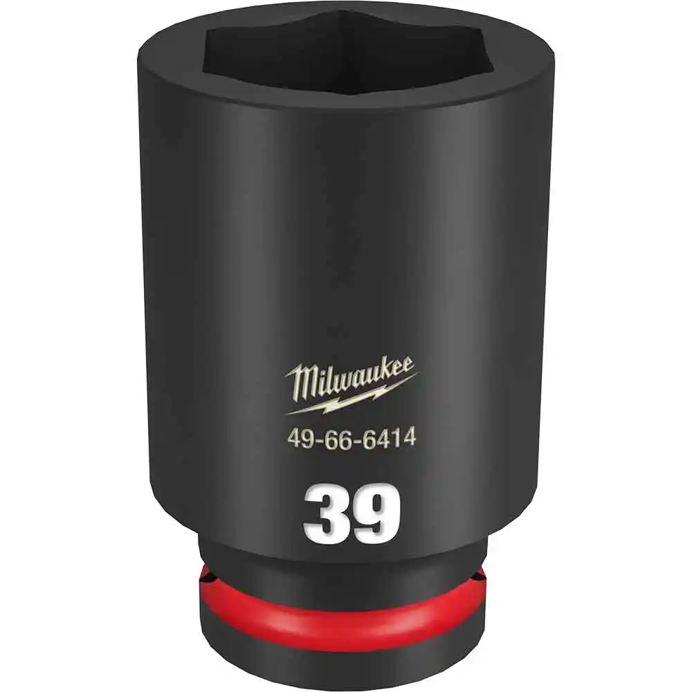 MILWAUKEE SHOCKWAVE 3/4inch Drive 39mm Deep 6 Point Impact Socket 49666414