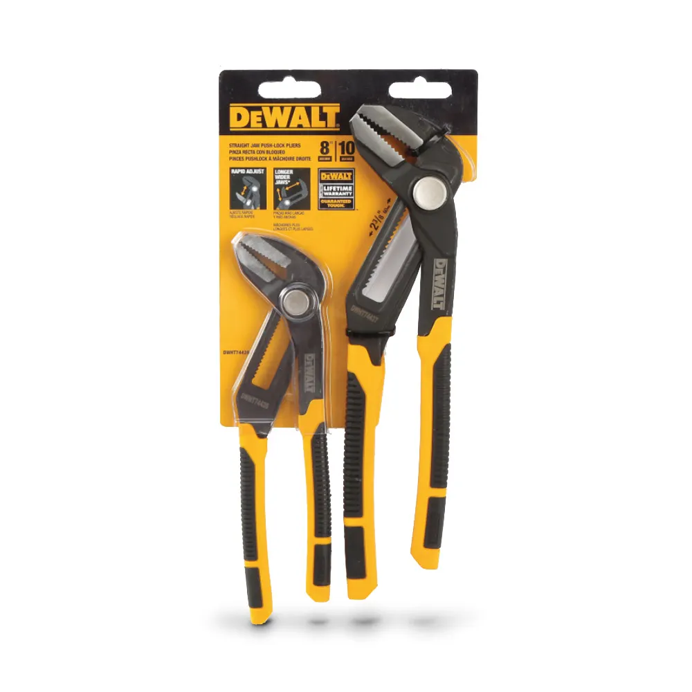 DEWALT 203/254mm Pushlock Pliers - 2 Piece DWHT74428