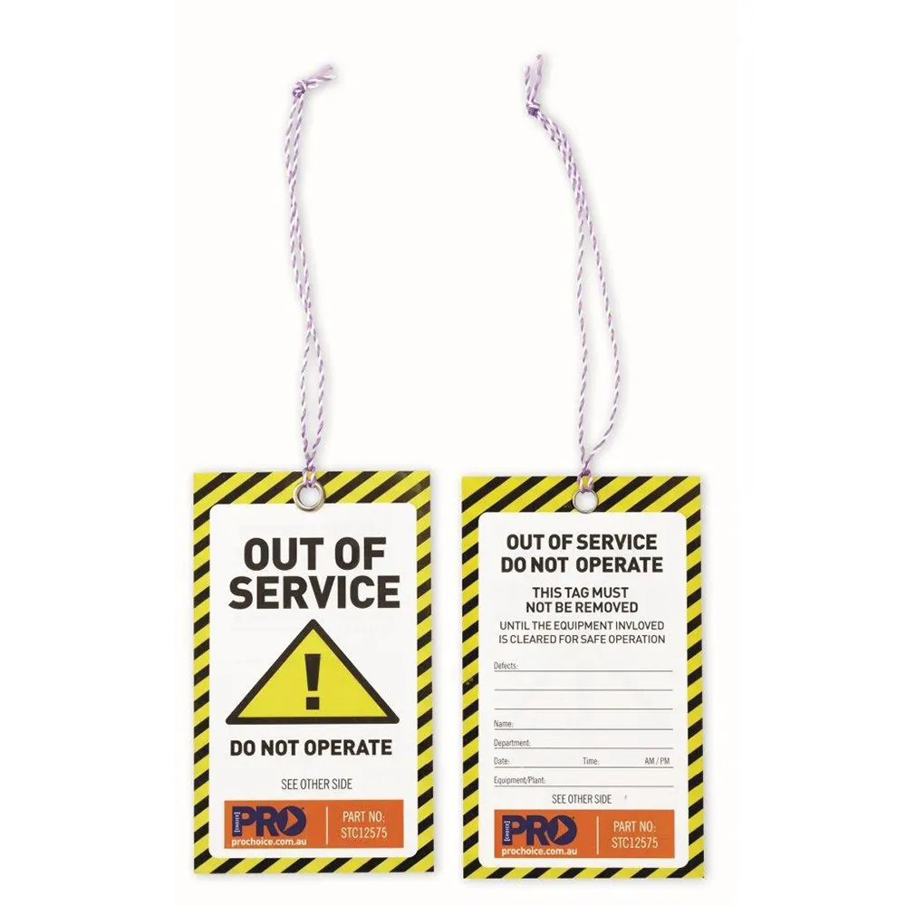 PROCHOICE Safety Tag Caution 100Pk