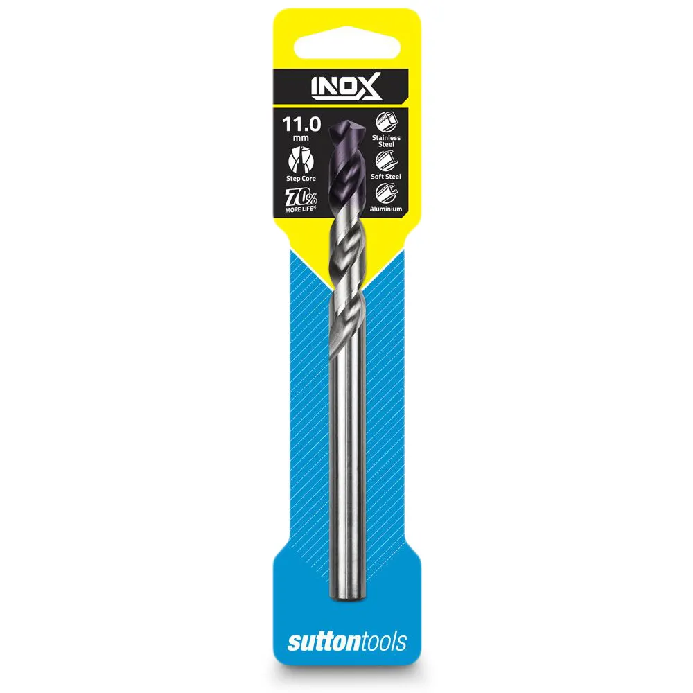 SUTTON 11.0 x 142mm HSS-TiAIN Jobber Drill Bit for Stainless - INOX