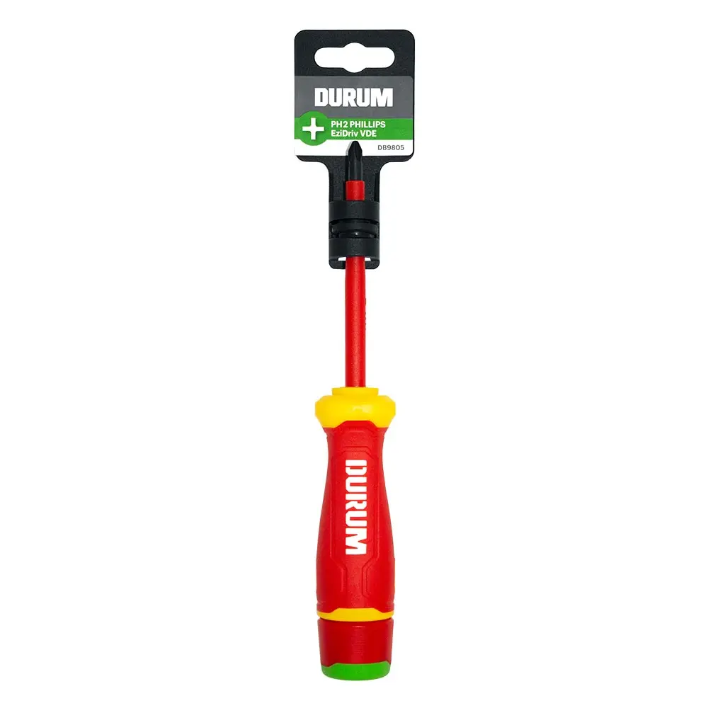 DURUM 100mm 1000V VDE Phillips#2 Insulated Screwdriver DB9805