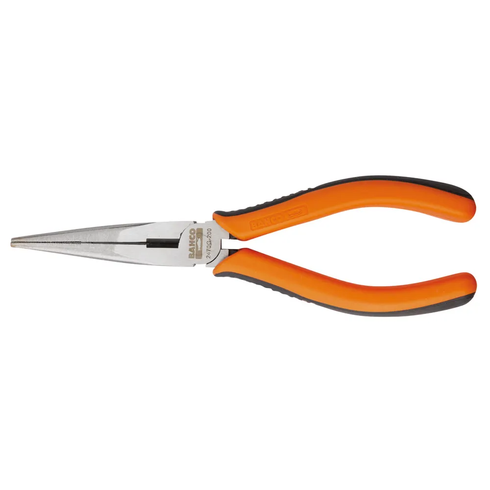 BAHCO 210mm Long Nose Pliers with 2-Component Handles and Lacquered Finish 2470 G-200