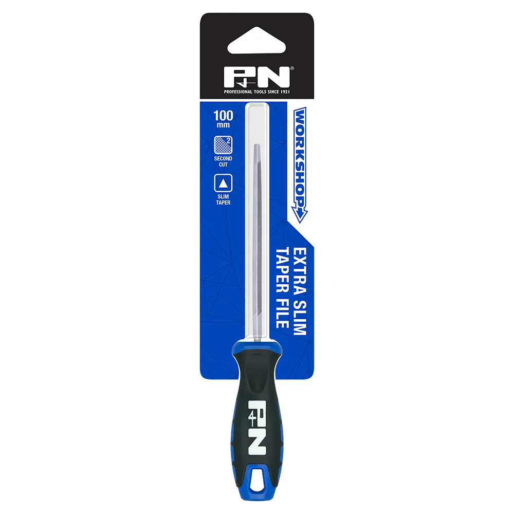 P&N 100mm Second Cut Triangular Extra Slim Taper File PW3131042
