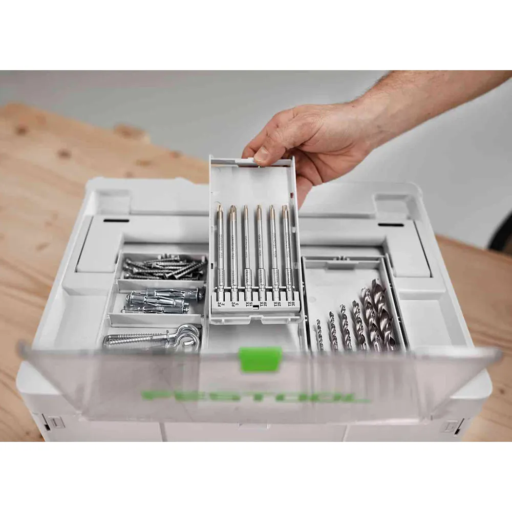FESTOOL Systainer3 SYS 2 Medium 187mm x 396mm w/ Storage Lid 577347