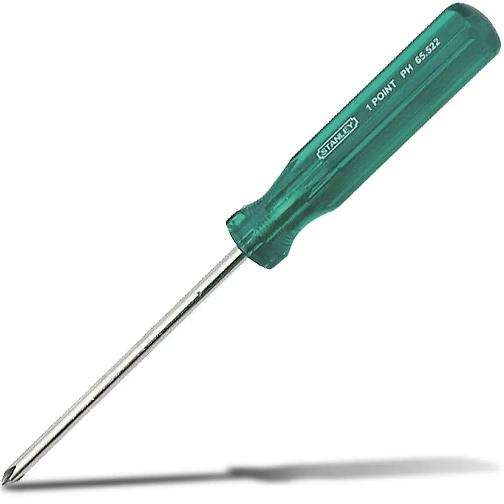 STANLEY No.1 100mm Phillips Tip Acetate Handle Screwdriver 65-522