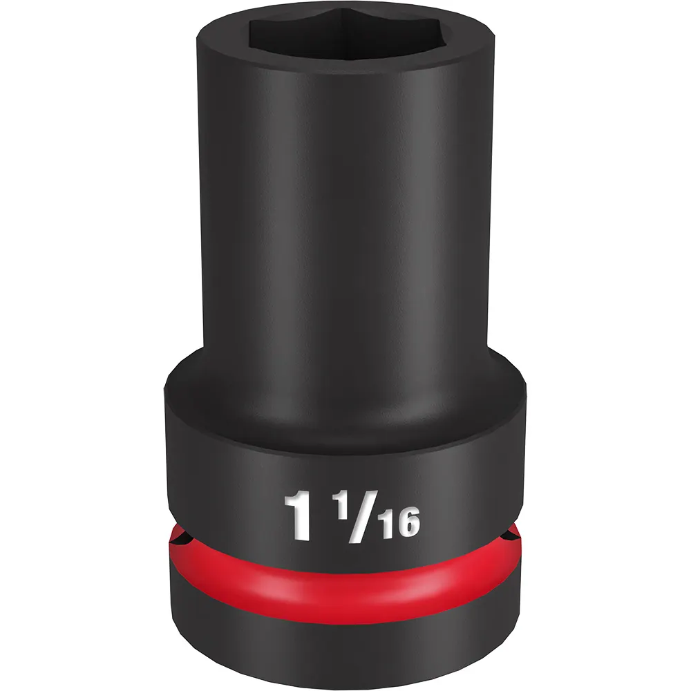 MILWAUKEE SHOCKWAVE 1" Drive 1-1/16" Standard 6 Point Impact Socket 49666505