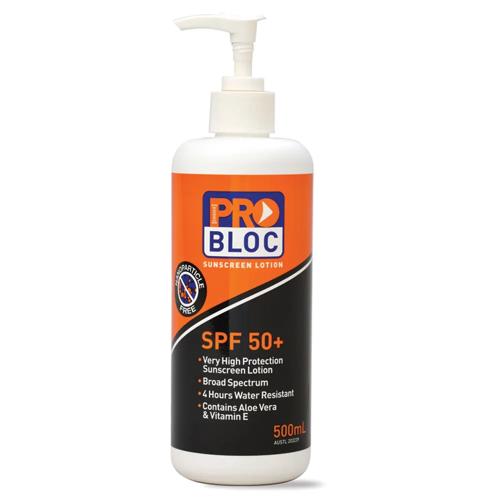 PROCHOICE 500ml SPF50+ Pro Bloc Pump Bottle Sunscreen SS500-50
