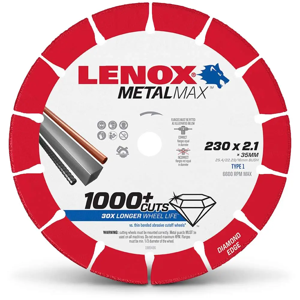 LENOX 230mm Diamond Metal Cut Off Blade - METALMAX 1985496