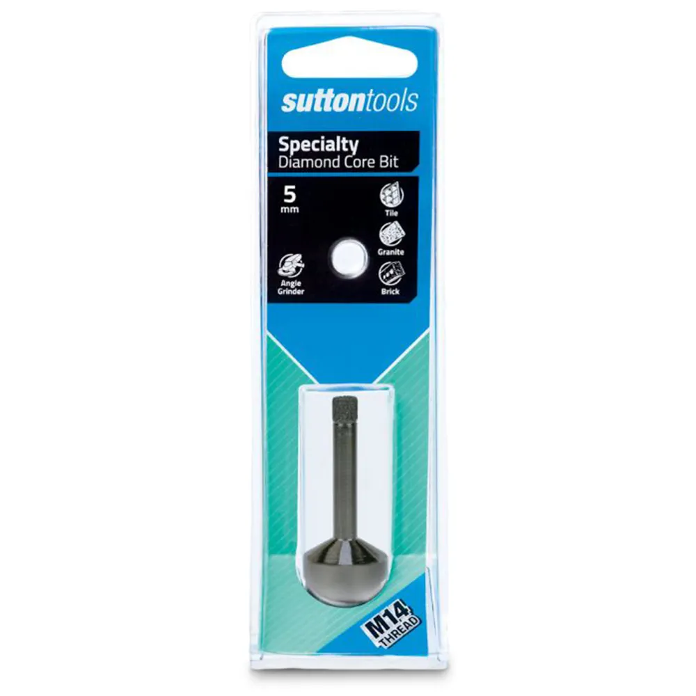 SUTTON 5 x 35mm Diamond Holesaw Angle Grinder Wet/Dry