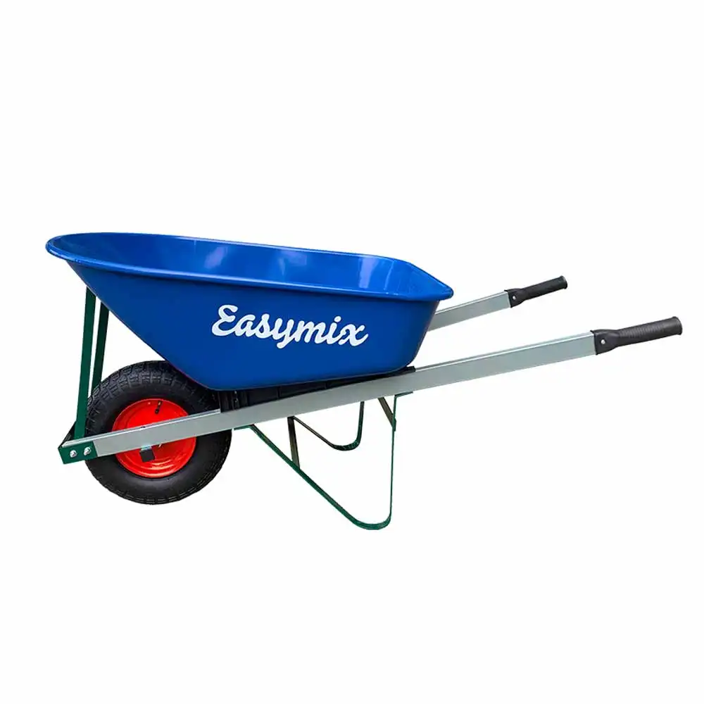 EASYMIX Blue Steel Tray Handyman Wheelbarrow 100Ltr W250S