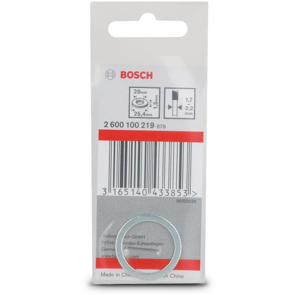 BOSCH 25.4 x 20 x 1.5mm Circular Saw Blade Reduction Bush