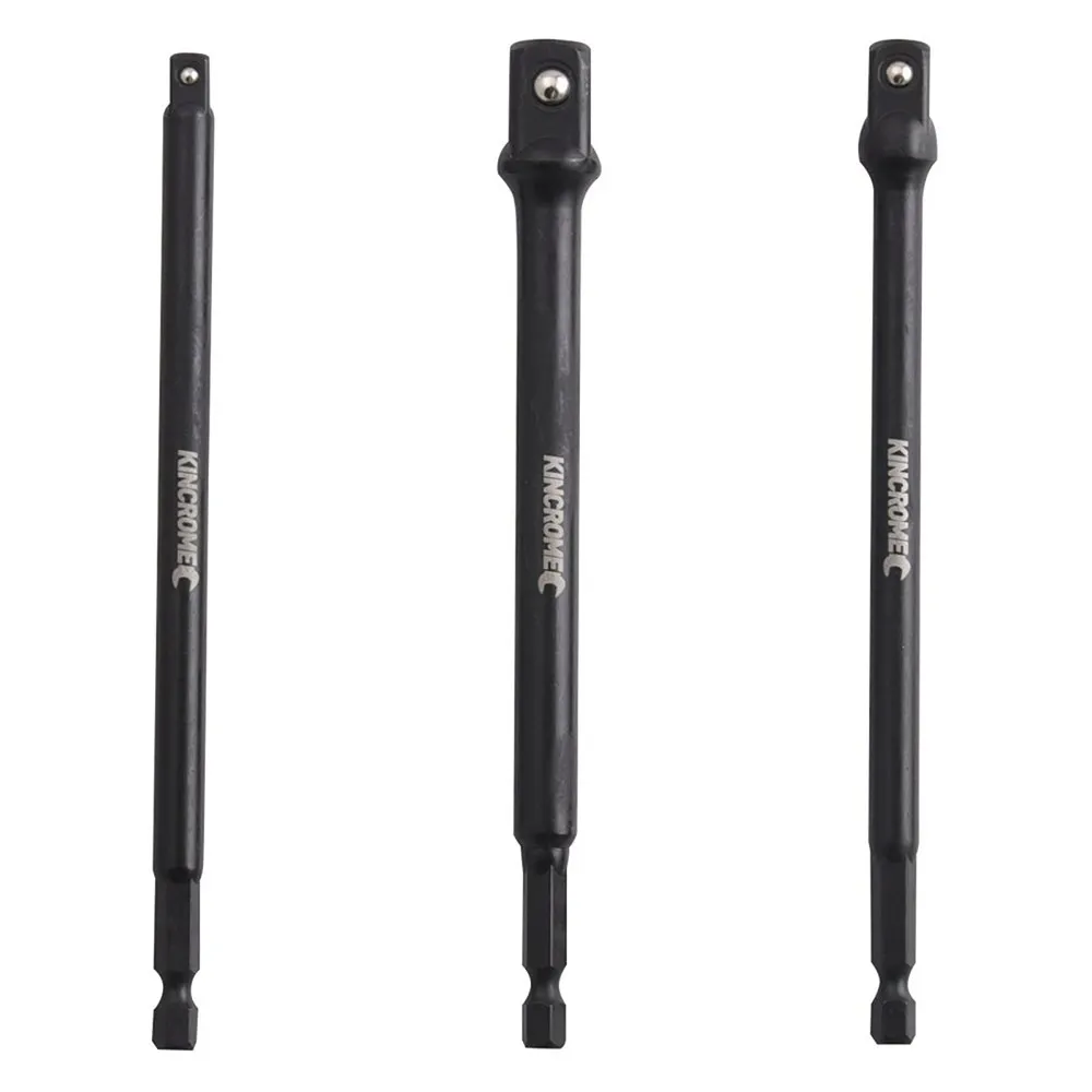 KINCROME 1/4HX-1/4, 3/8/12 Drive Hex-Socket Adapter Bit Set - 3 Piece K2041