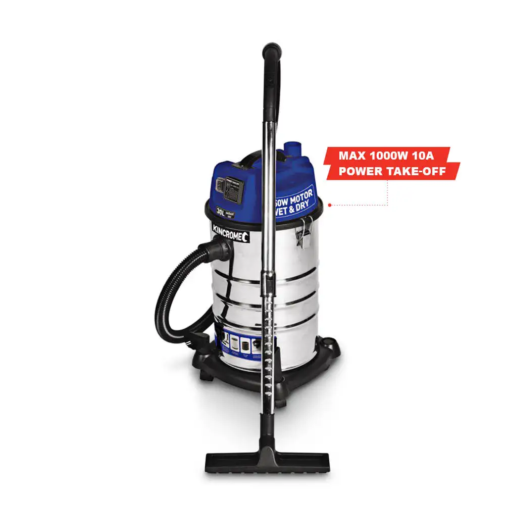 KINCROME 240V / 1250W 30L Wet & Dry Garage Vacuum KP703