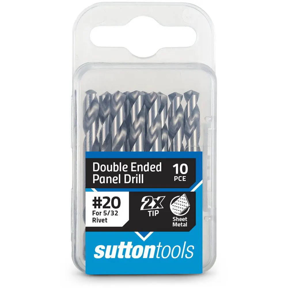 SUTTON No.20 x 54mm HSS Double-Ended Panel Drill Bit - 10 Piece D1340409