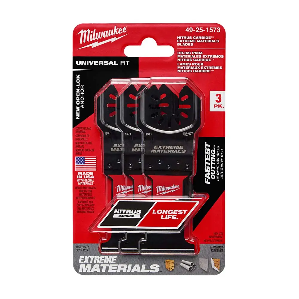 MILWAUKEE 35mm OPEN-LOK NITRUS CARBIDE Extreme Materials Blade - 3 Piece