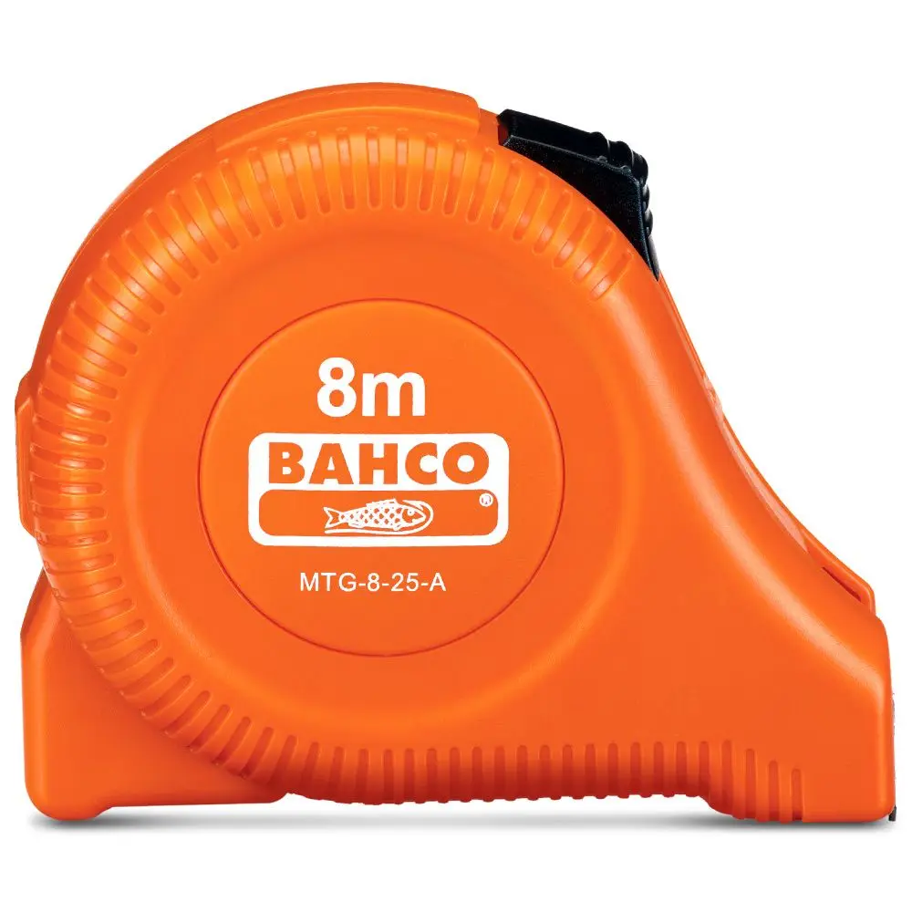 BAHCO 8 metre Measuring Tape with positive button lock