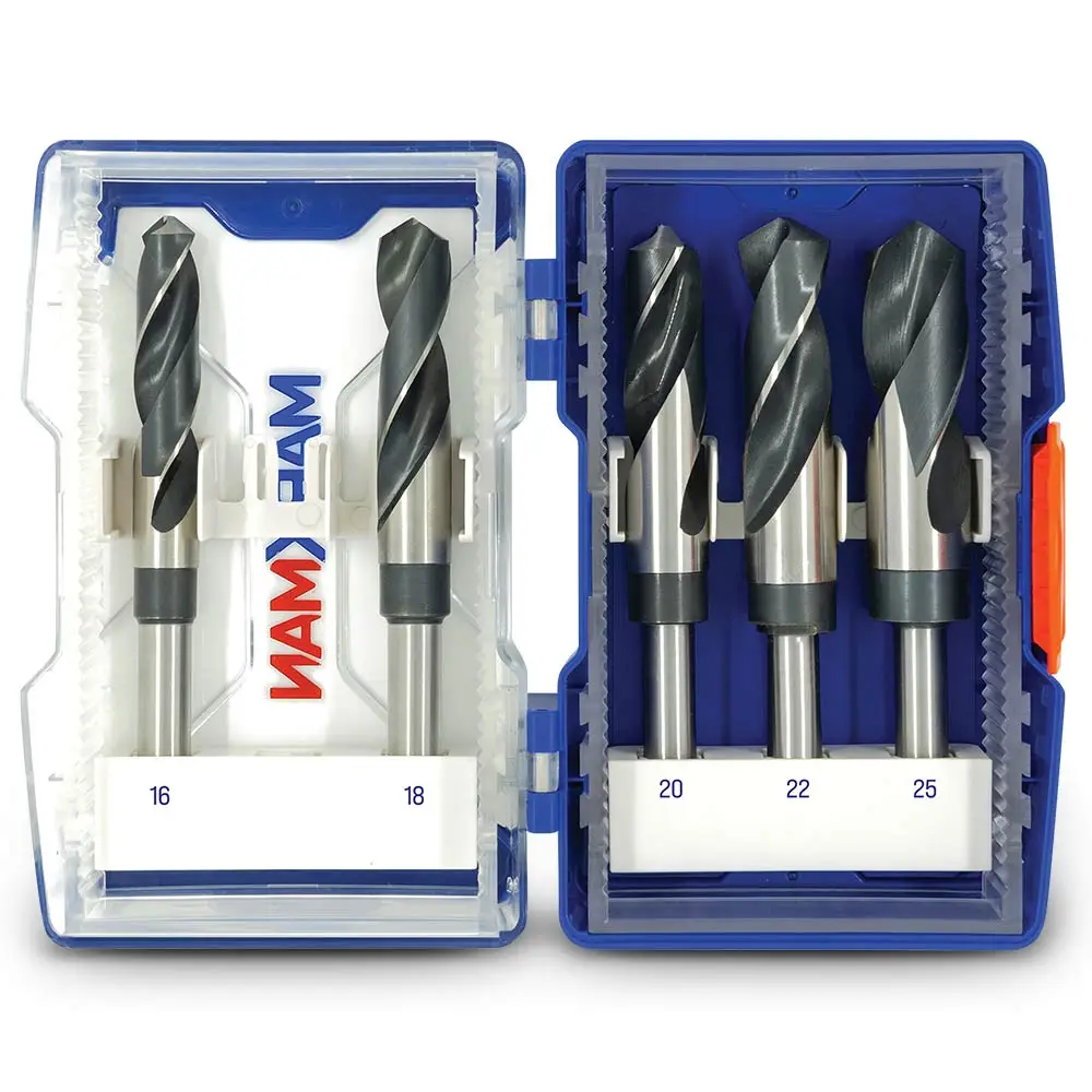 MARXMAN 16-25mm 1/2-Sh HSS Reduced Drill Bit Set - 5 Piece MREDSK5PC