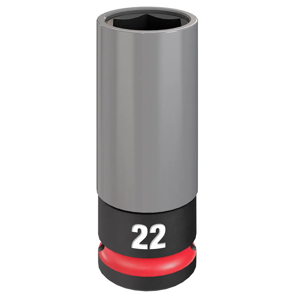 MILWAUKEE SHOCKWAVE Impact Duty 1/2" Drive 22mm Lug Nut Wheel Socket 49667807