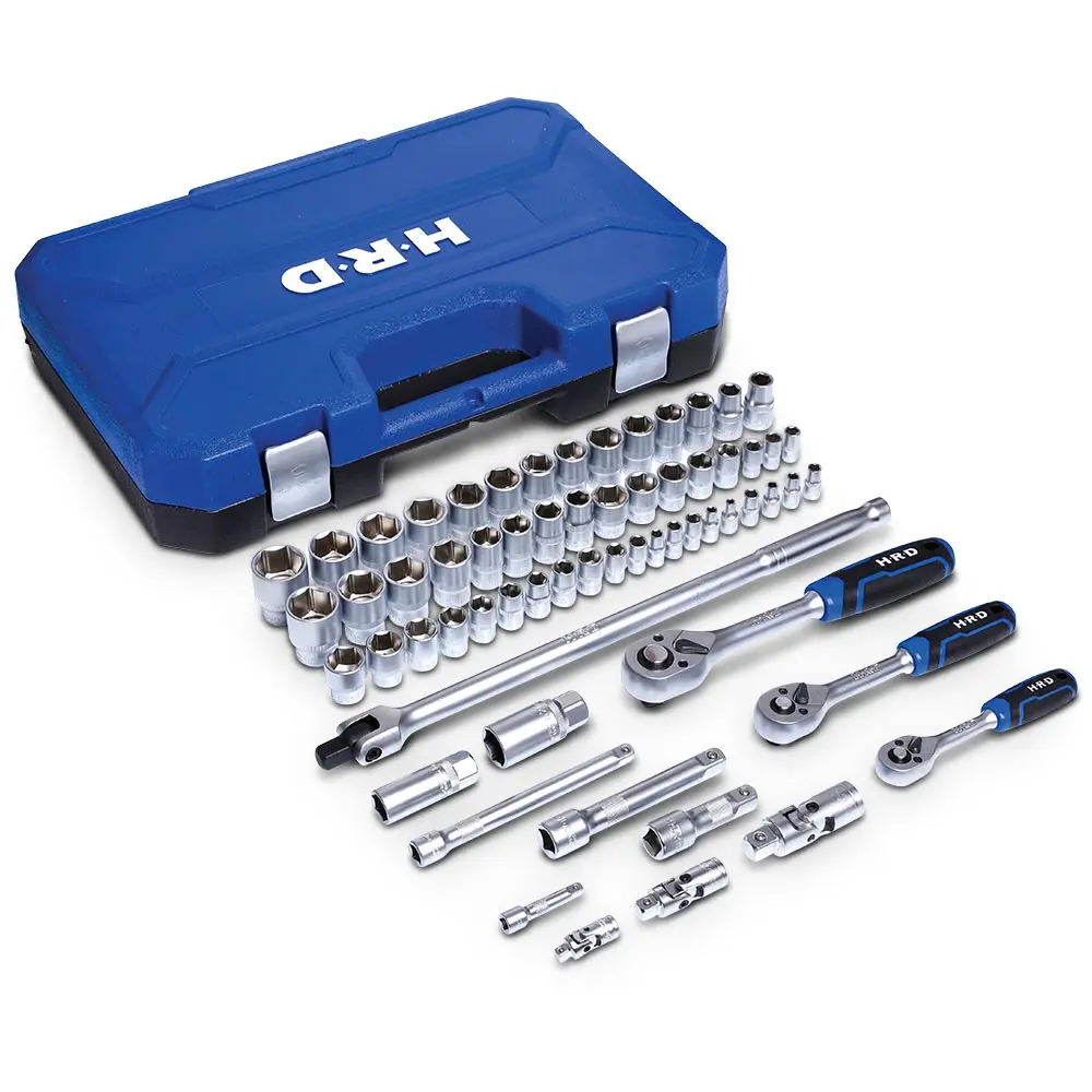 HRD 63 Piece 1/4in, 3/8in &  1/2in Drive Socket Set HMXVS63