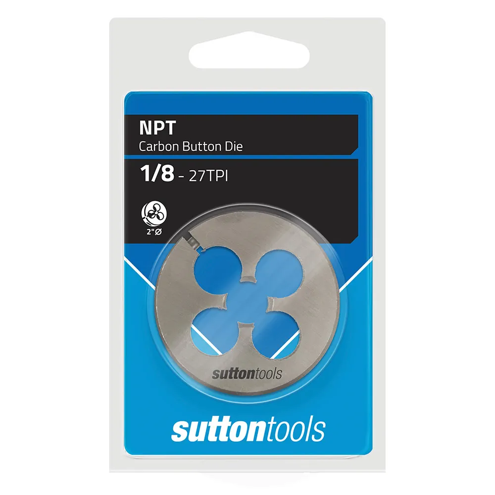 SUTTON NPT 1/8" x 27 2inch OD Carbon Button Die M4291029