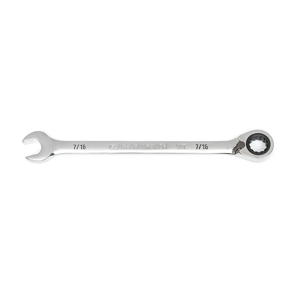 GEARWRENCH 7/16inch 90T R/OE Ratcheting Reversible Combination Wrench 86644