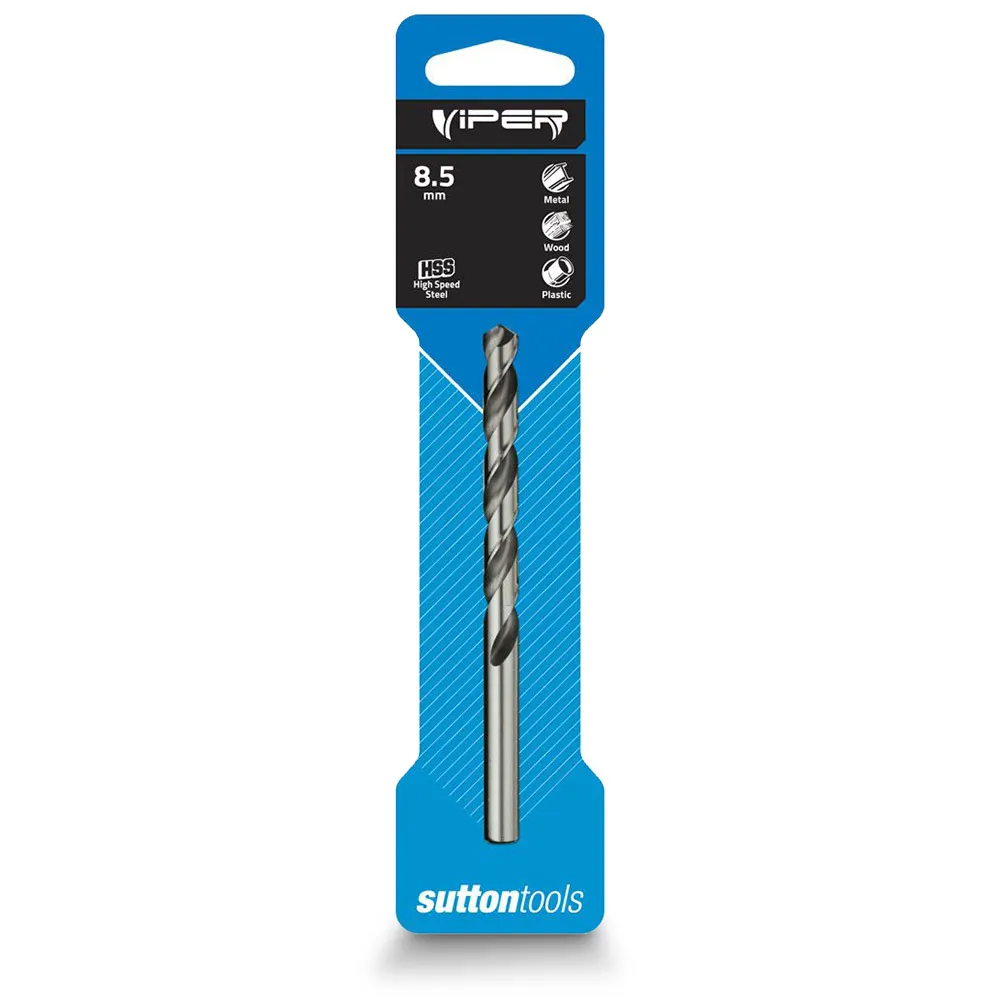 SUTTON 8.5 x 117mm HSS-Bright Jobber Drill Bit - VIPER D1050850