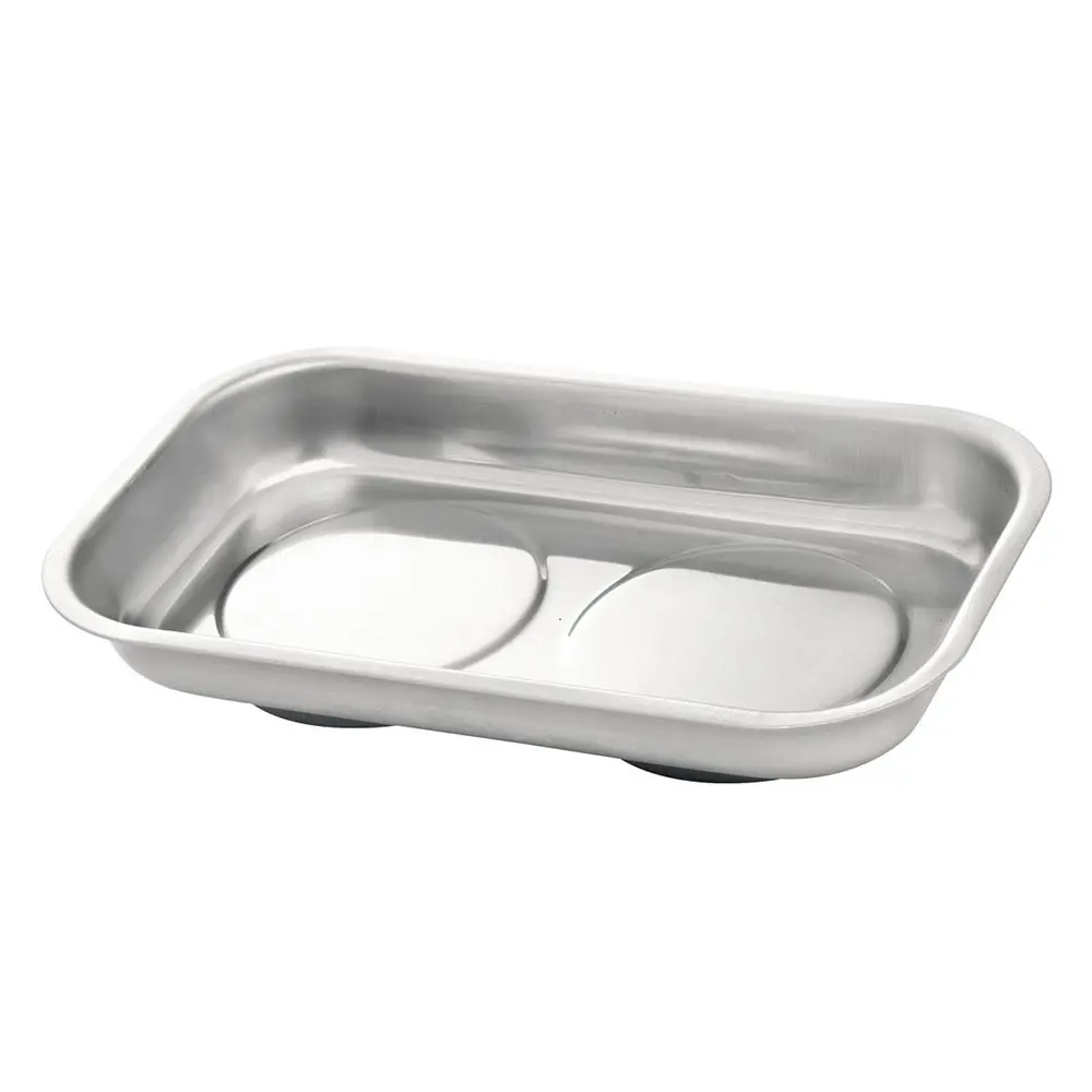 TOLEDO 240x140mm Magnetic Stainless Steel With Rubber Feet Parts Tray 301398
