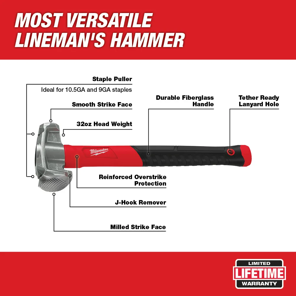 MILWAUKEE 4-in-1 Lineman's Hammer 48229040