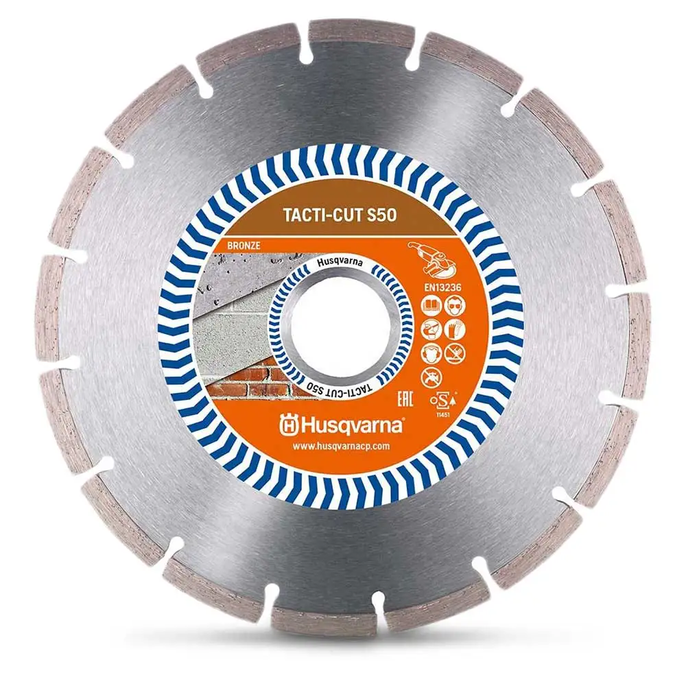 HUSQVARNA 180mm Segmented Diamond Blade for GENERAL Purpose Cutting - TACTI-CUT S50