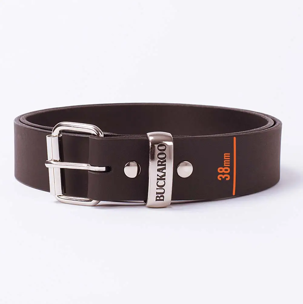 BUCKAROO 1 1/2" Wide Black Leather Uniform Belt KSB38