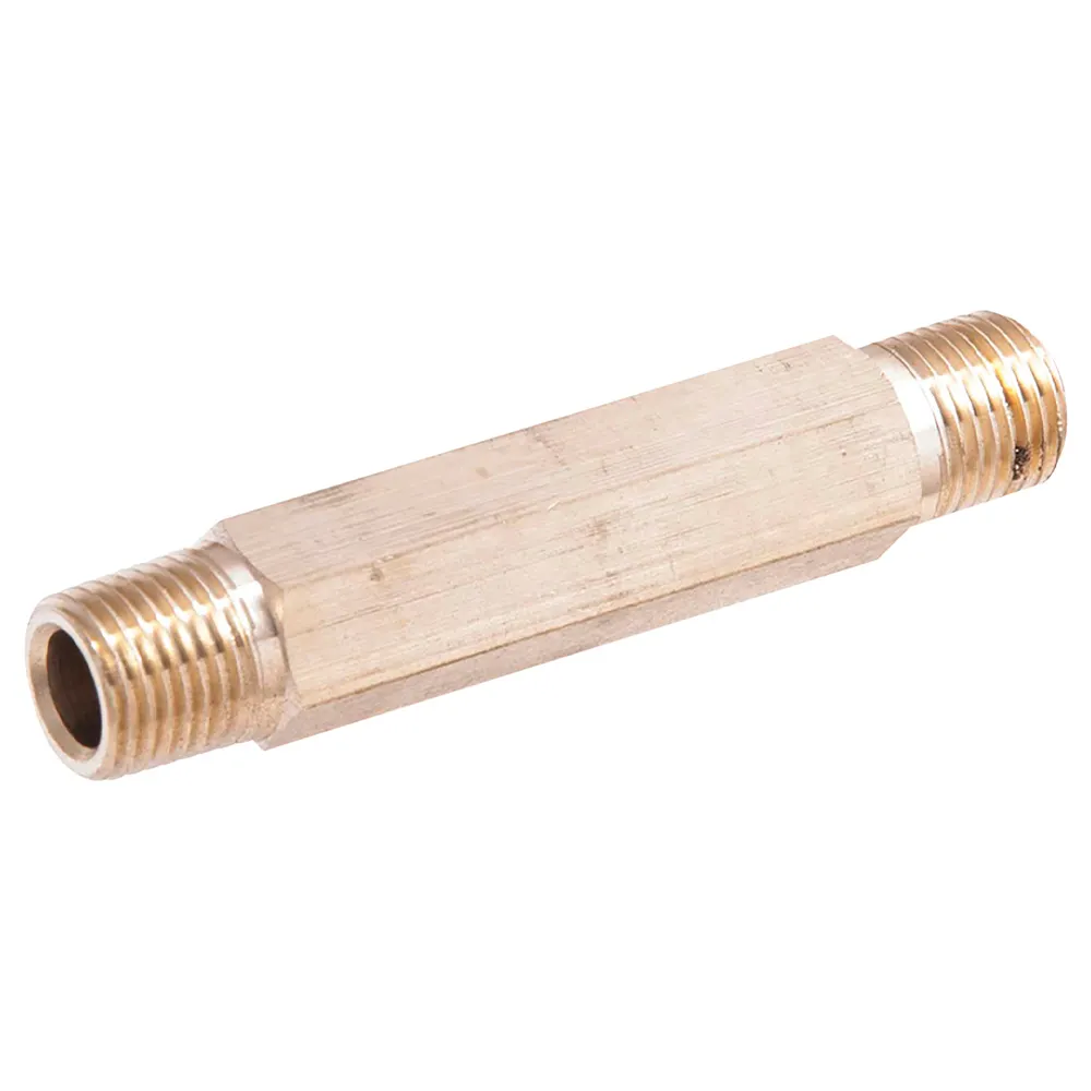 SONSBEEK NIPPLE 1/4inch -1/4inch BSP M-M HEX, BRASS 3inch EXT