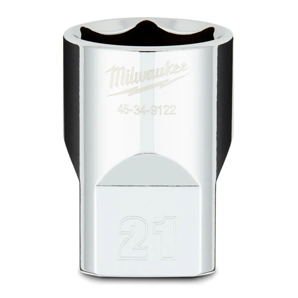 MILWAUKEE 1/2 Drive 21mm Metric 6-Point Socket 45349122