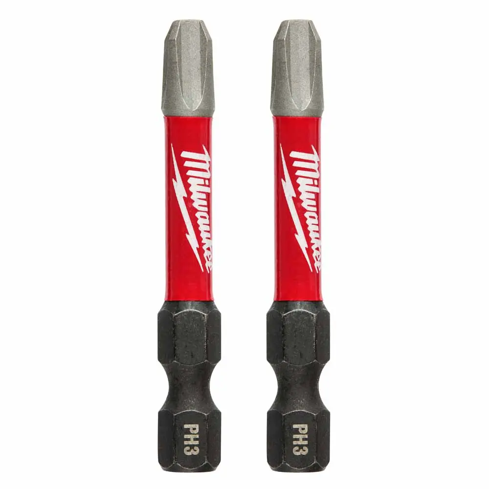 MILWAUKEE SHOCKWAVE Power 50mm (2") Phillips #3 Screwdriver Bit - 2 Piece 48324963