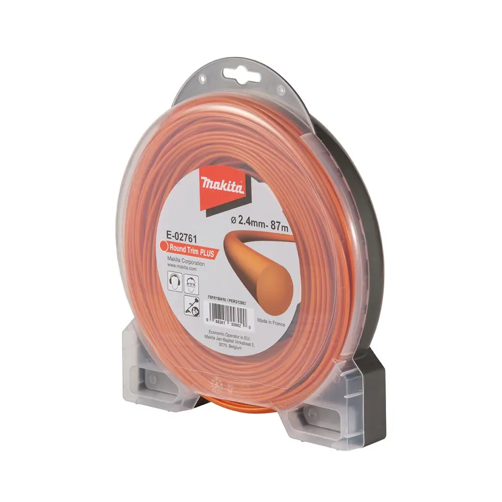 MAKITA 2.4mm X 87m Round Trim Line Plus Orange E-02761