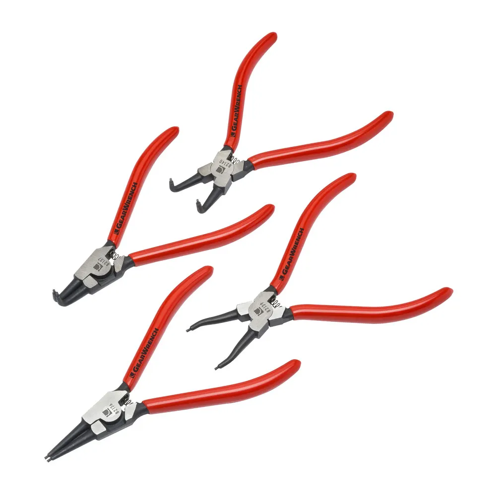 GEARWRENCH 4 Pc. 175MM/7" Fixed Tip Internal & External Snap Ring Plier Set 82150