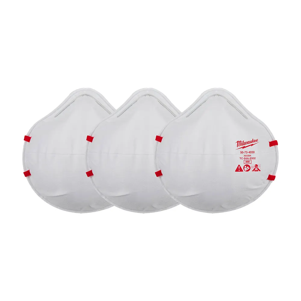 MILWAUKEE N95 Disposable Respirator - 3 Pack 48734032