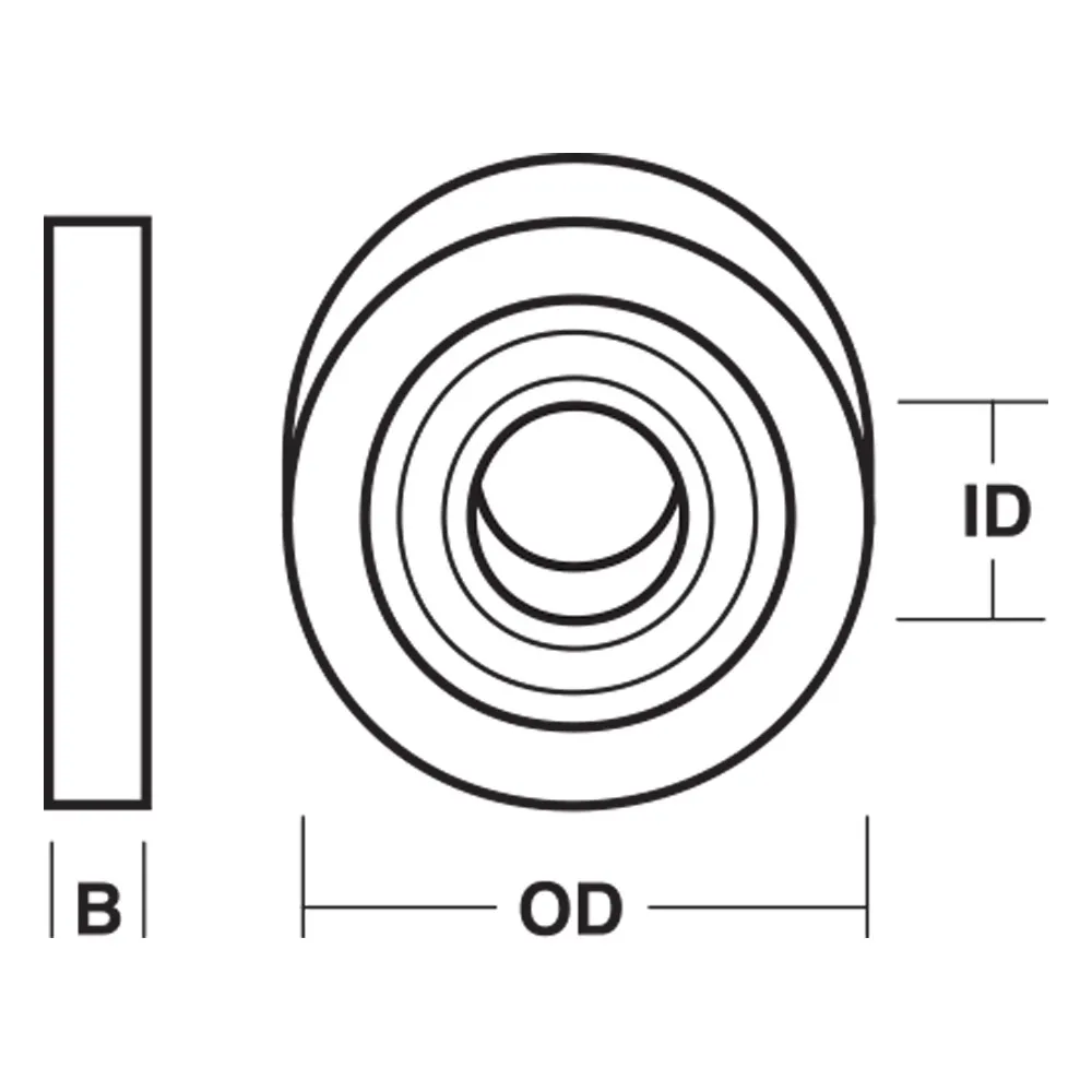 CARBITOOL Replacement Bearing Solid Surface Bits Outside Diameter 3/4inch Inside Diameter 1/4inch TBT 21