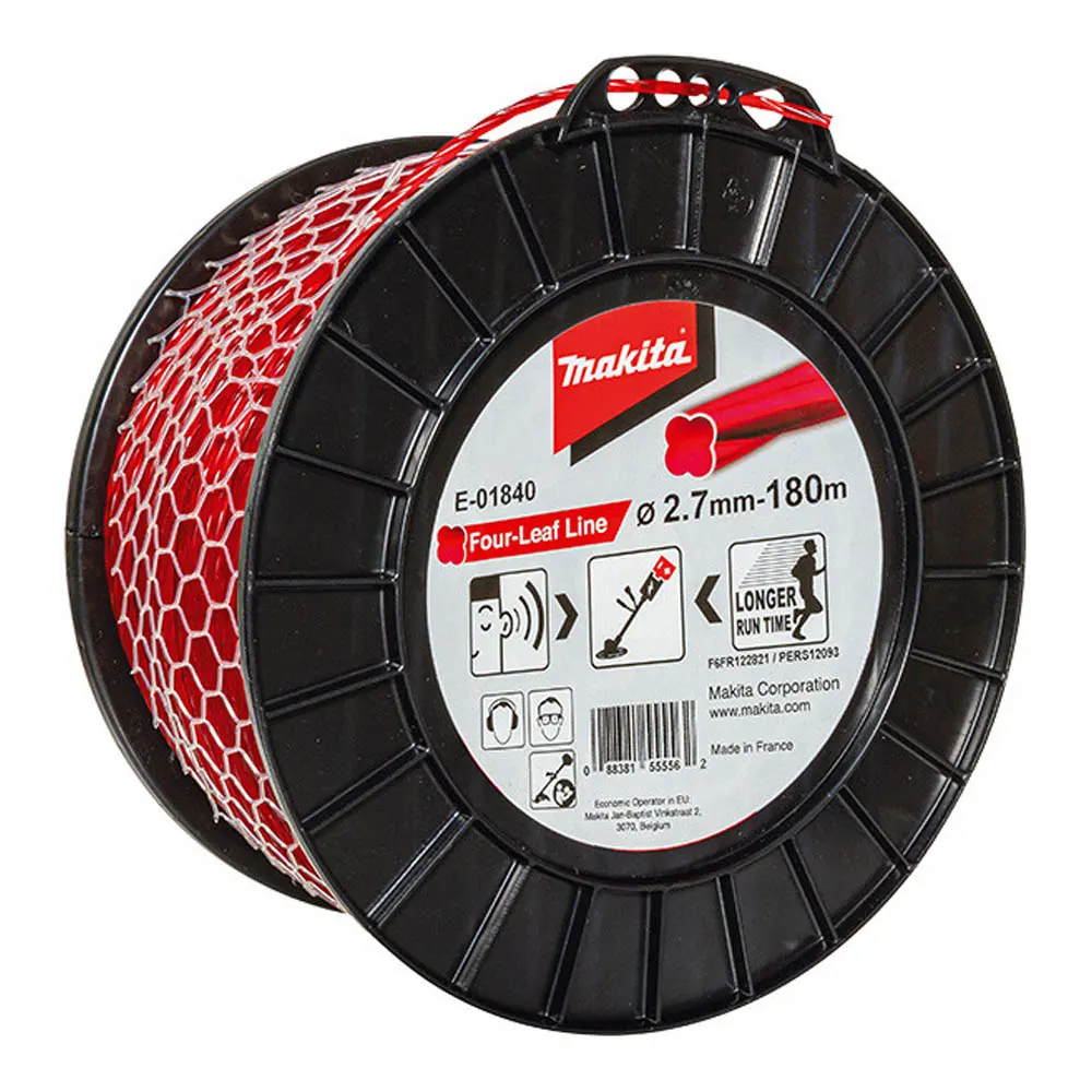 MAKITA 2.7mm x 180m Four Leaf Silent Nylon Line E01840
